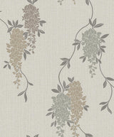 York Aisla Neutral Wisteria Wallpaper