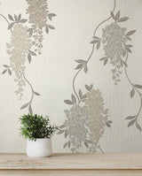 York Aisla Neutral Wisteria Wallpaper