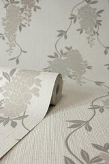 York Aisla Neutral Wisteria Wallpaper