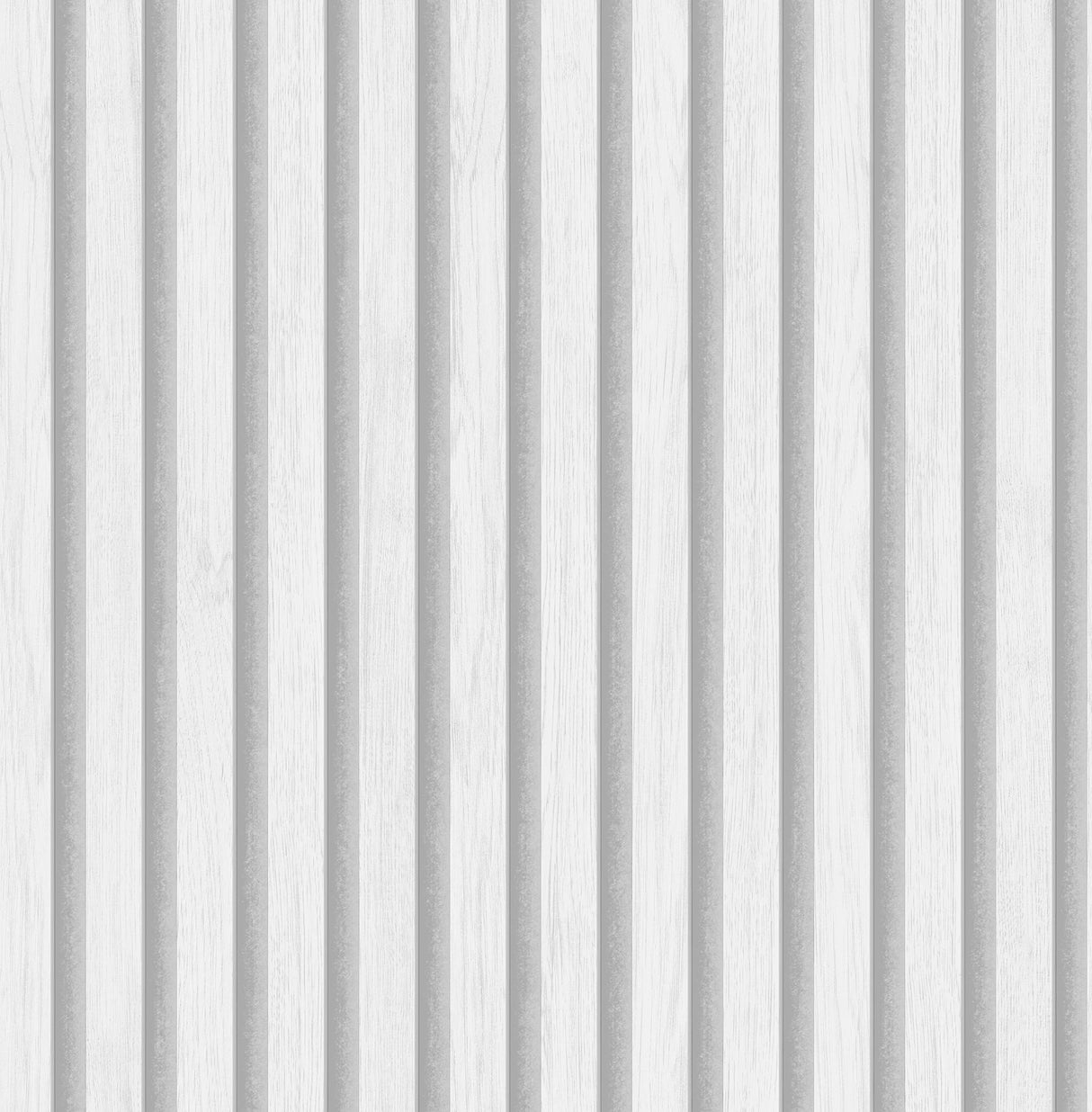 York Millard White Wood Slats Wallpaper