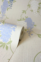 York Aisla Blue Wisteria Wallpaper