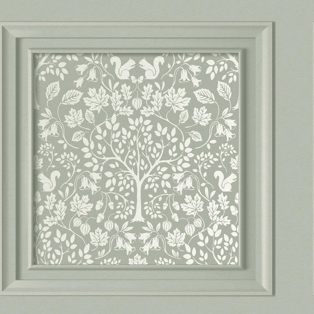 York Edwina Sage Woodland Panel Wallpaper