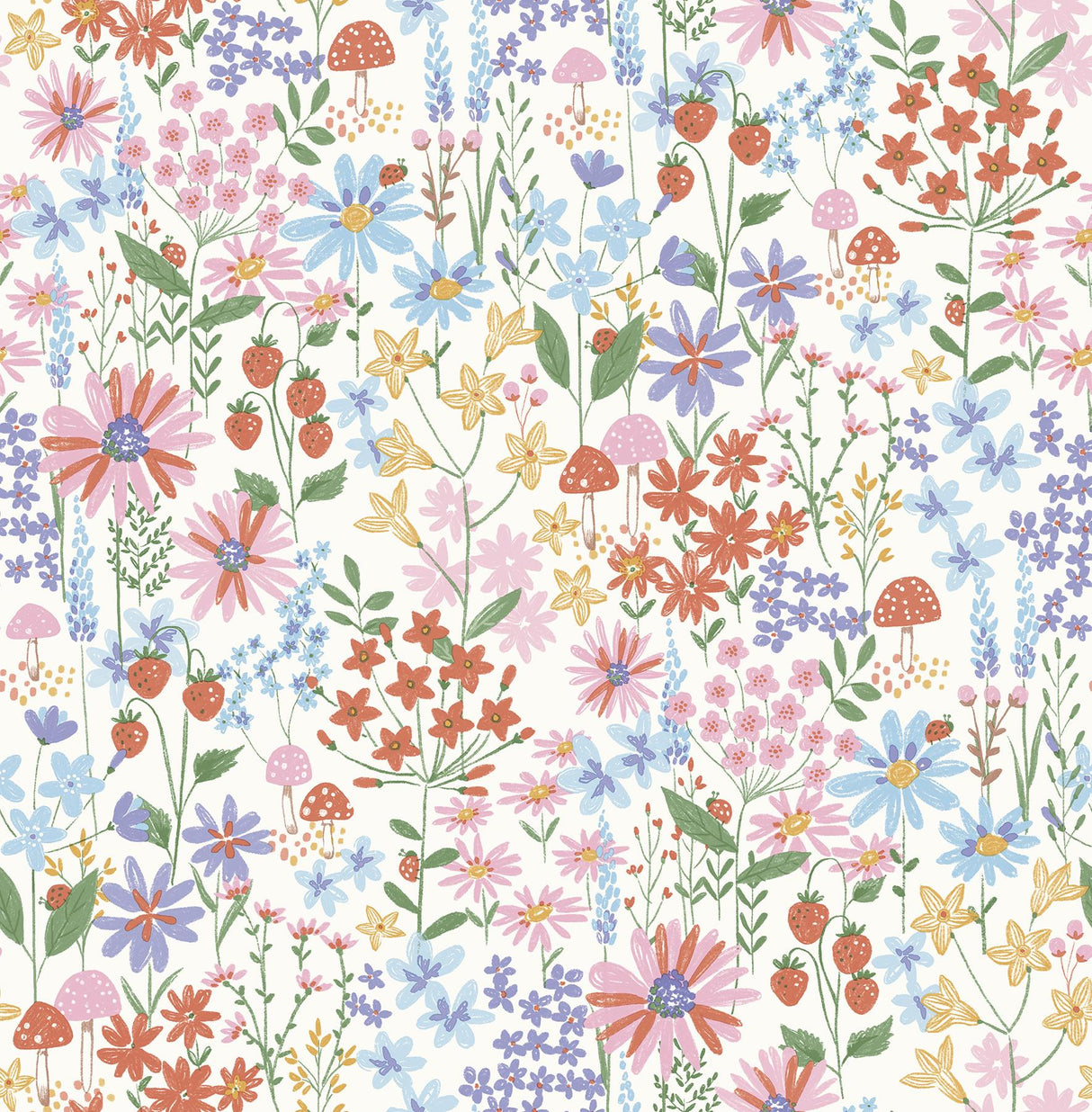 York Zena Multicolor Berries & Blooms Wallpaper