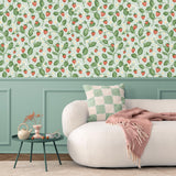 York Maxine Seafoam Strawberry Fields Wallpaper