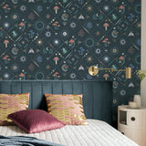York Elmira Black Mystical Wallpaper