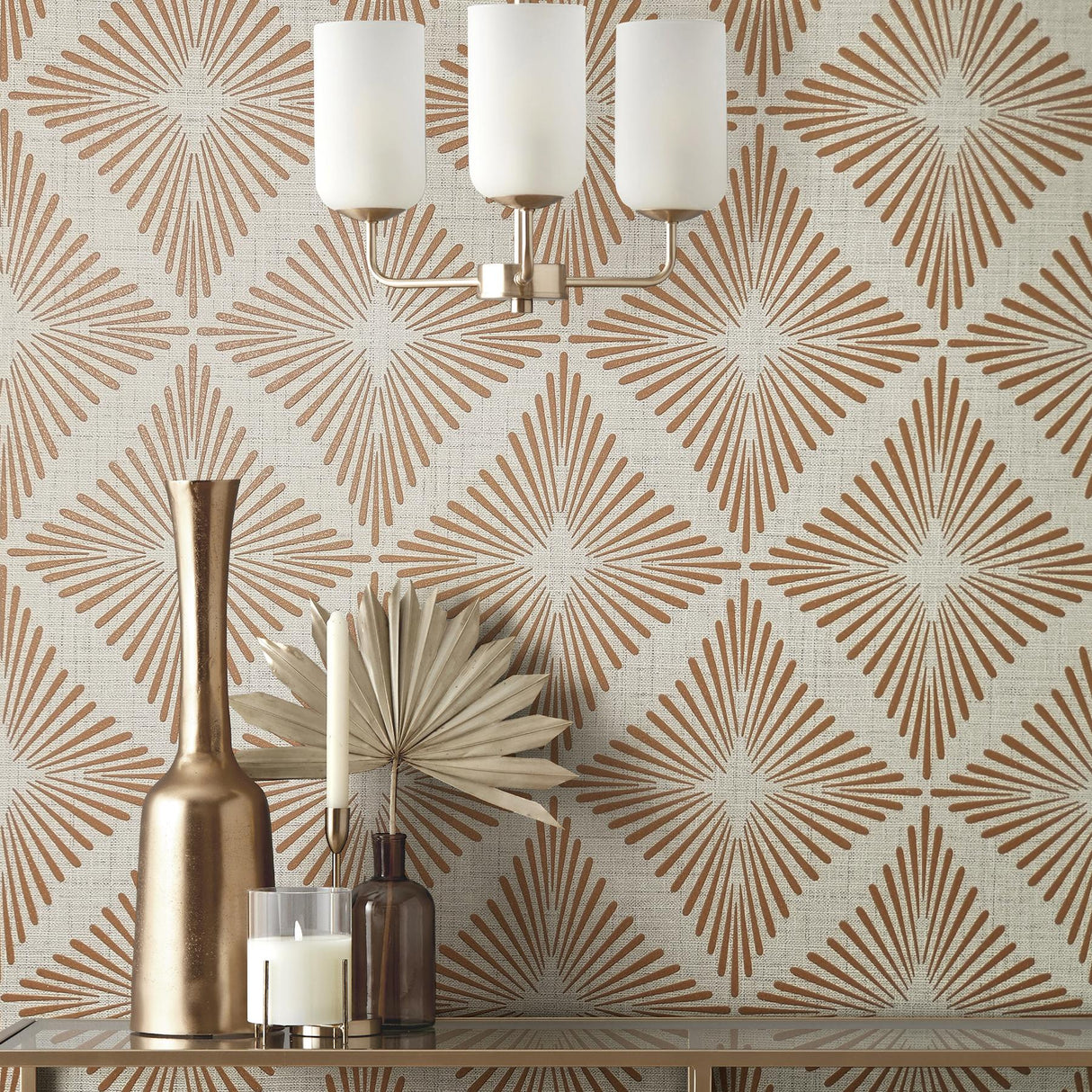 York Denver Rust Starburst Wallpaper