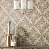 York Denver Rust Starburst Wallpaper