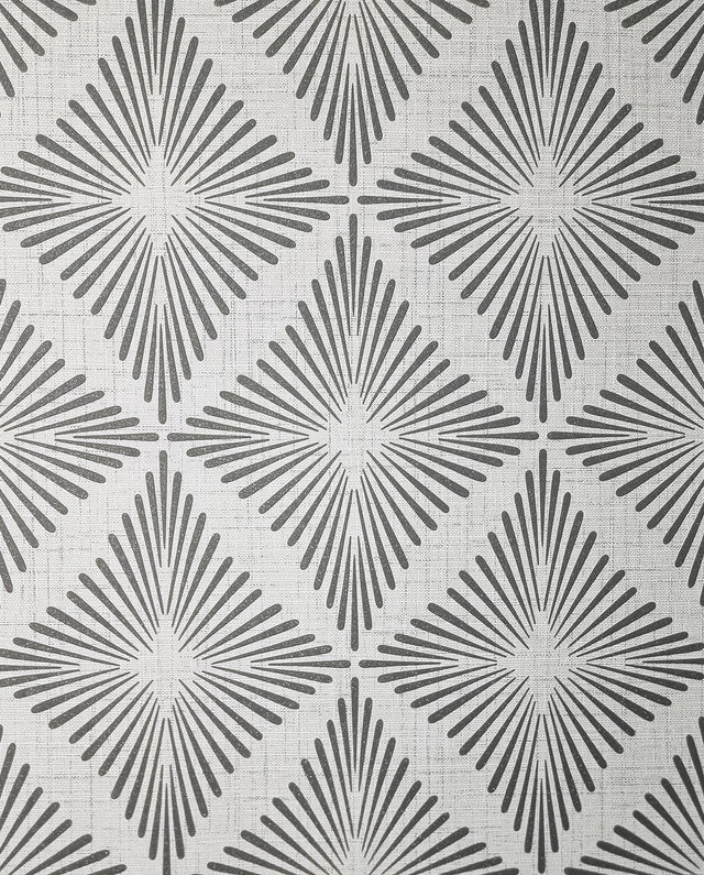 York Denver Dark Grey Starburst Wallpaper