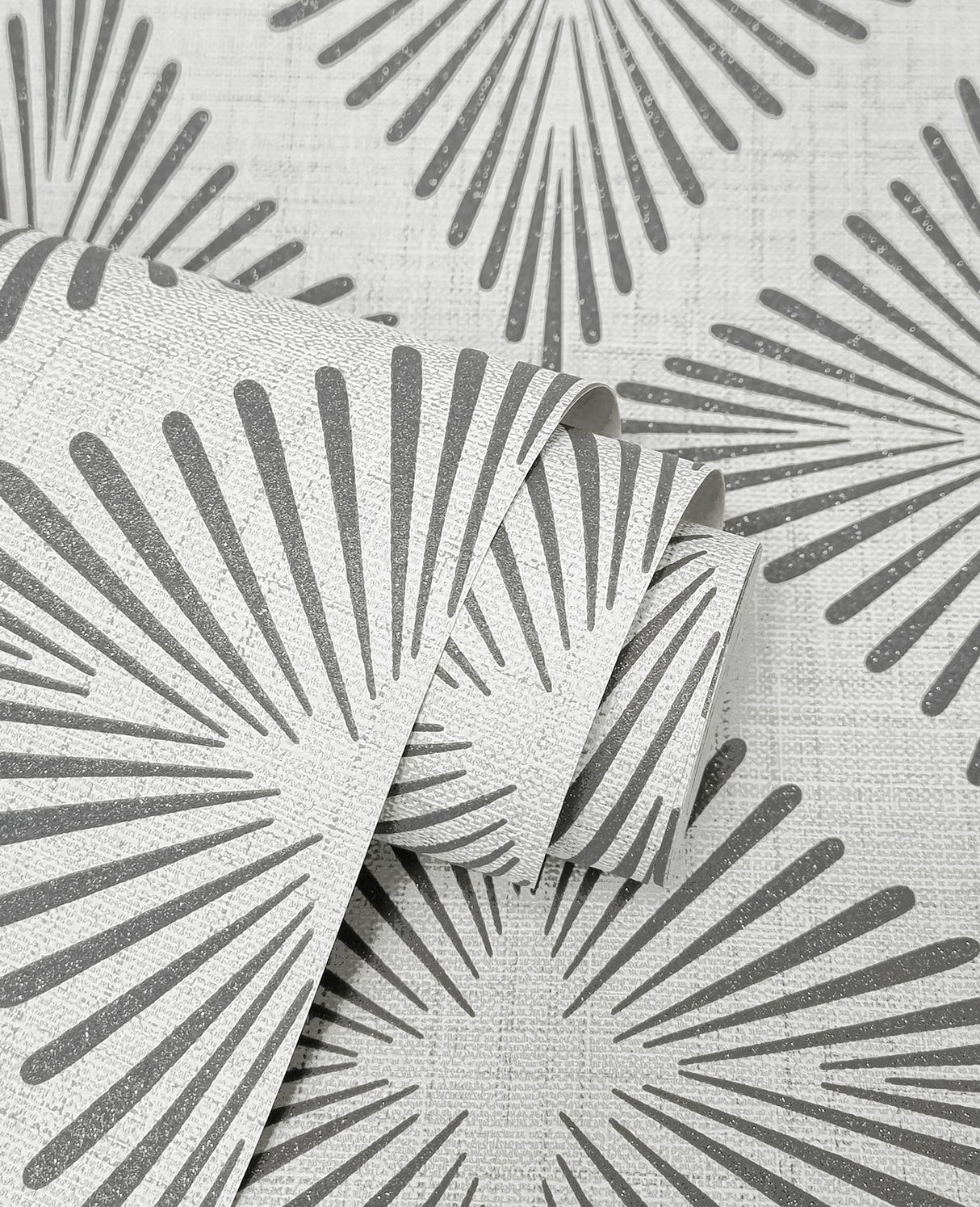 York Denver Dark Grey Starburst Wallpaper