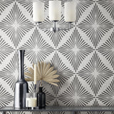 York Denver Dark Grey Starburst Wallpaper