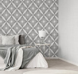 York Denver Dark Grey Starburst Wallpaper