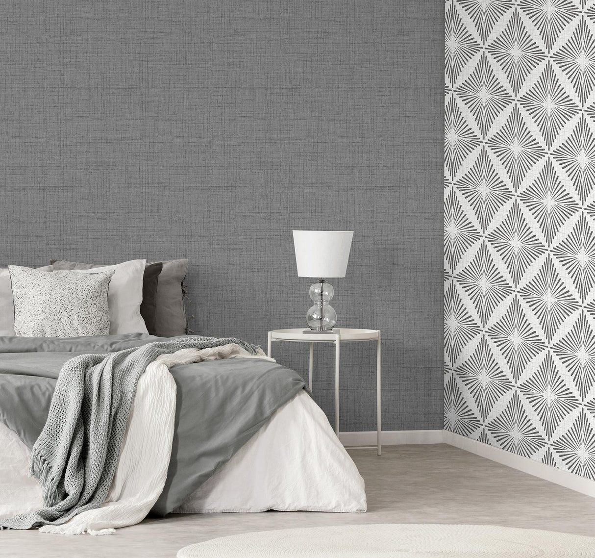 York Weber Dark Grey Texture Wallpaper