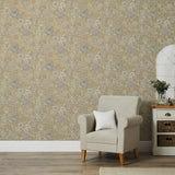 York Hedgerow Honey Floral Trails Wallpaper