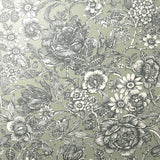 York Hedgerow Green Floral Trails Wallpaper