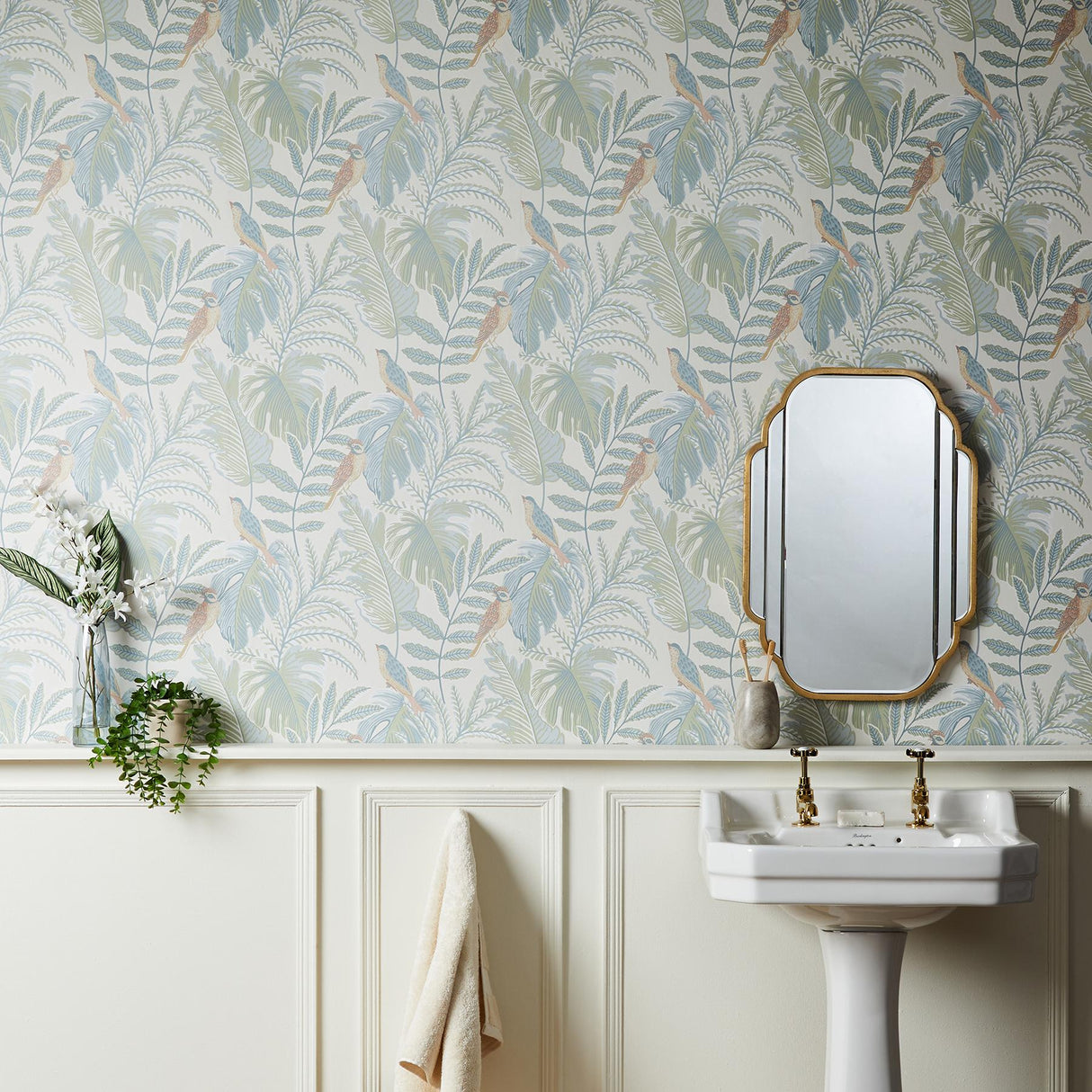 York Cleo Pastel Tropical Wallpaper