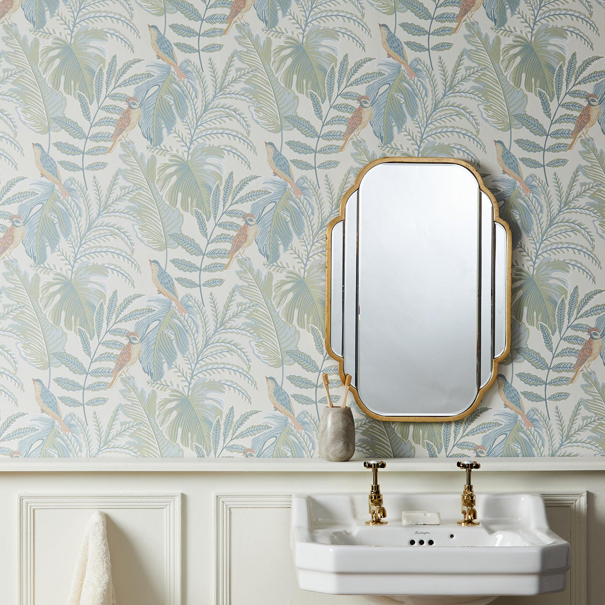 York Cleo Pastel Tropical Wallpaper