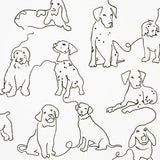 York Ansel Black Dog Sketches Wallpaper