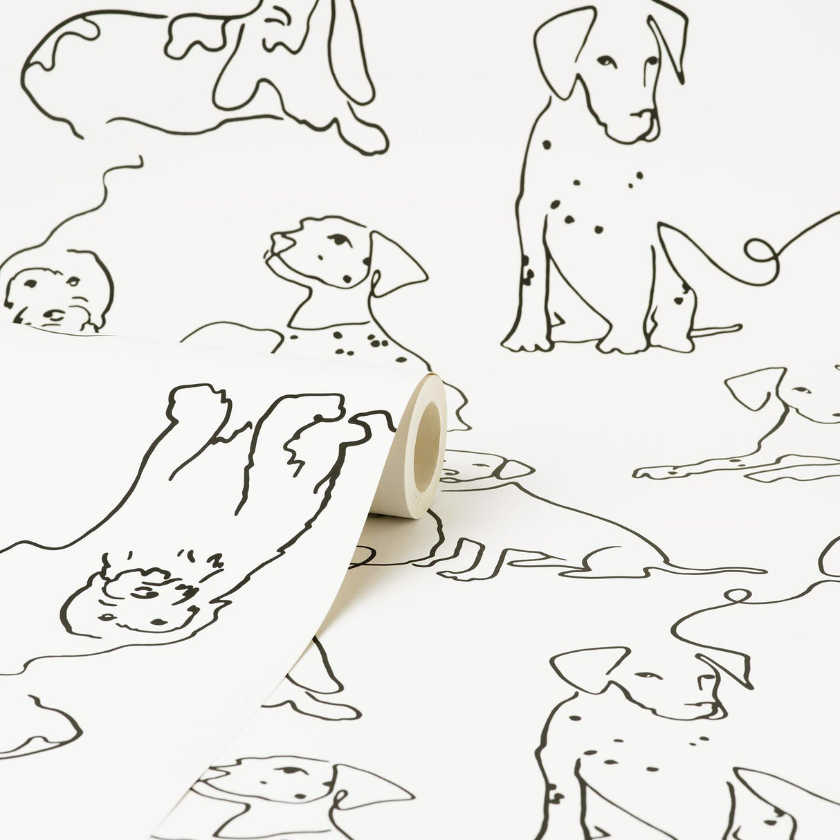 York Ansel Black Dog Sketches Wallpaper
