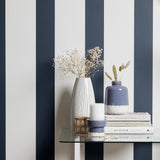 York Tiago Blue Stripe Wallpaper