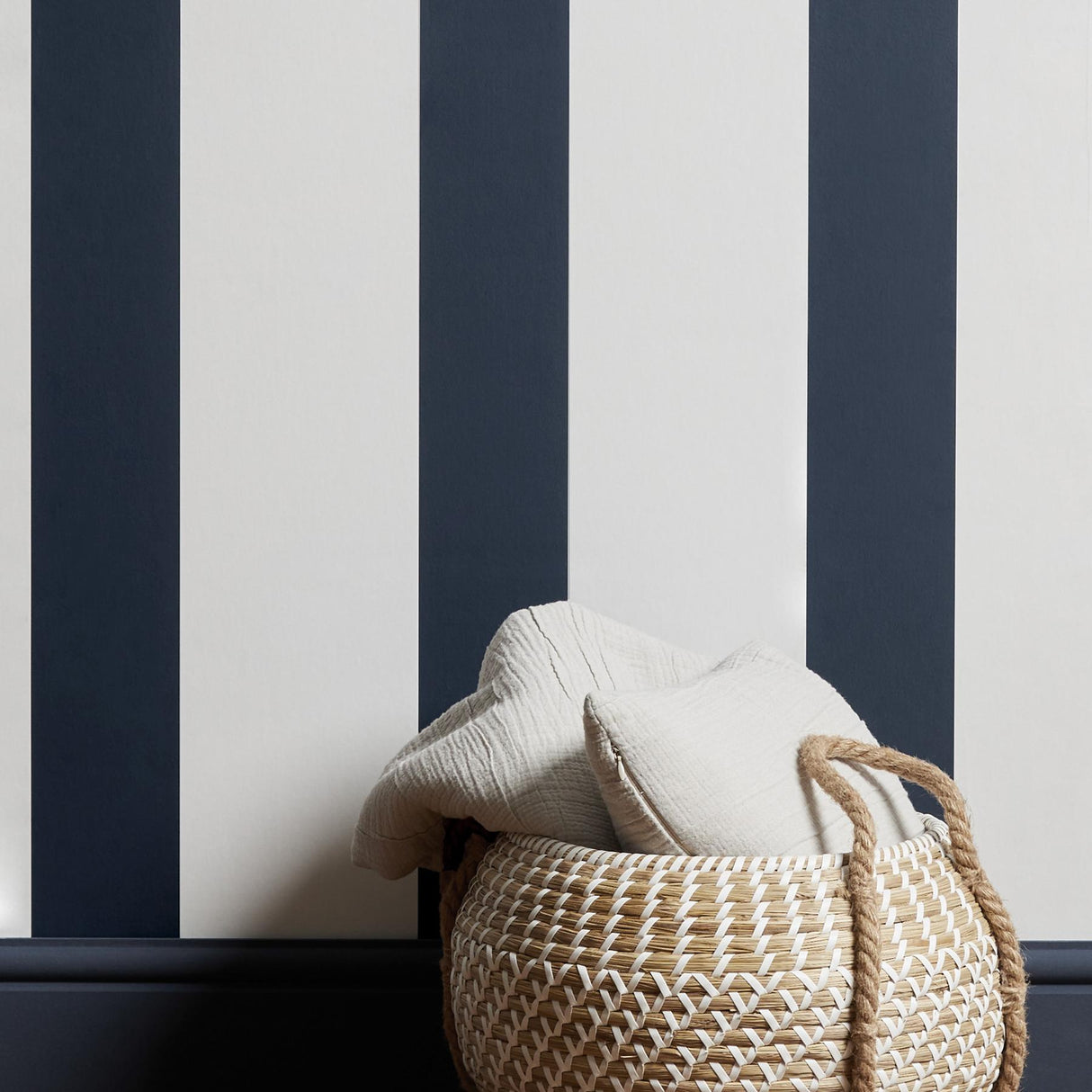 York Tiago Blue Stripe Wallpaper