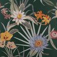 York Calista Dark Green Tropical Floral Wallpaper