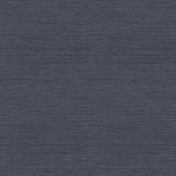 York Miya Dark Blue Faux Grasscloth Wallpaper