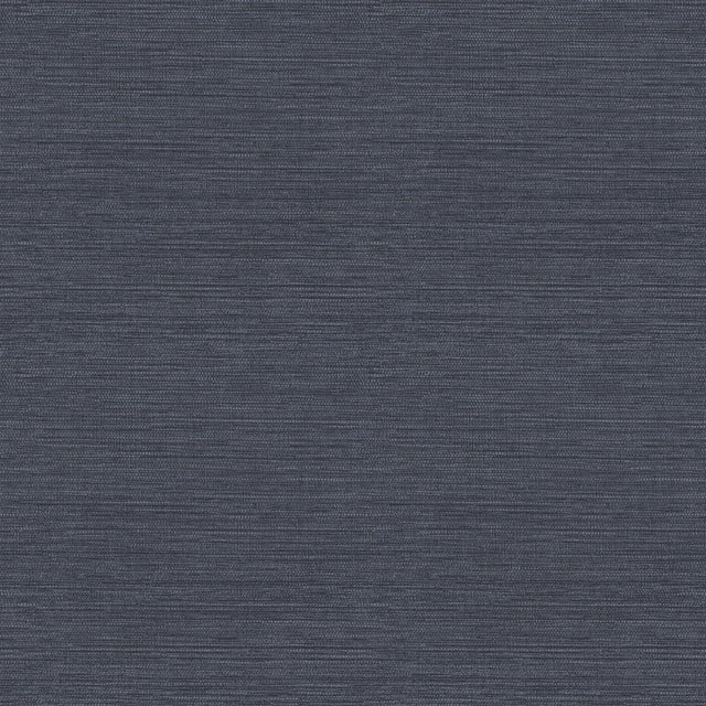 York Miya Dark Blue Faux Grasscloth Wallpaper
