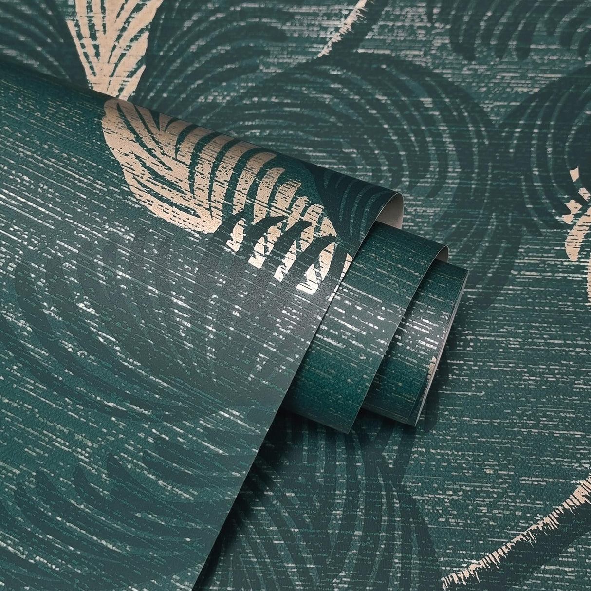 York Jones Teal Palm Tree Wallpaper