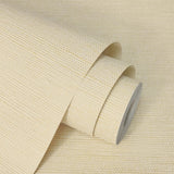 York Miya Light Yellow Faux Grasscloth Wallpaper