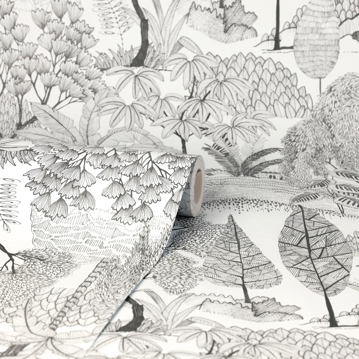 York Lilou White Tropical Island Wallpaper