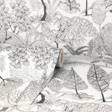 York Lilou White Tropical Island Wallpaper