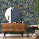 York Lilou Navy Tropical Island Wallpaper