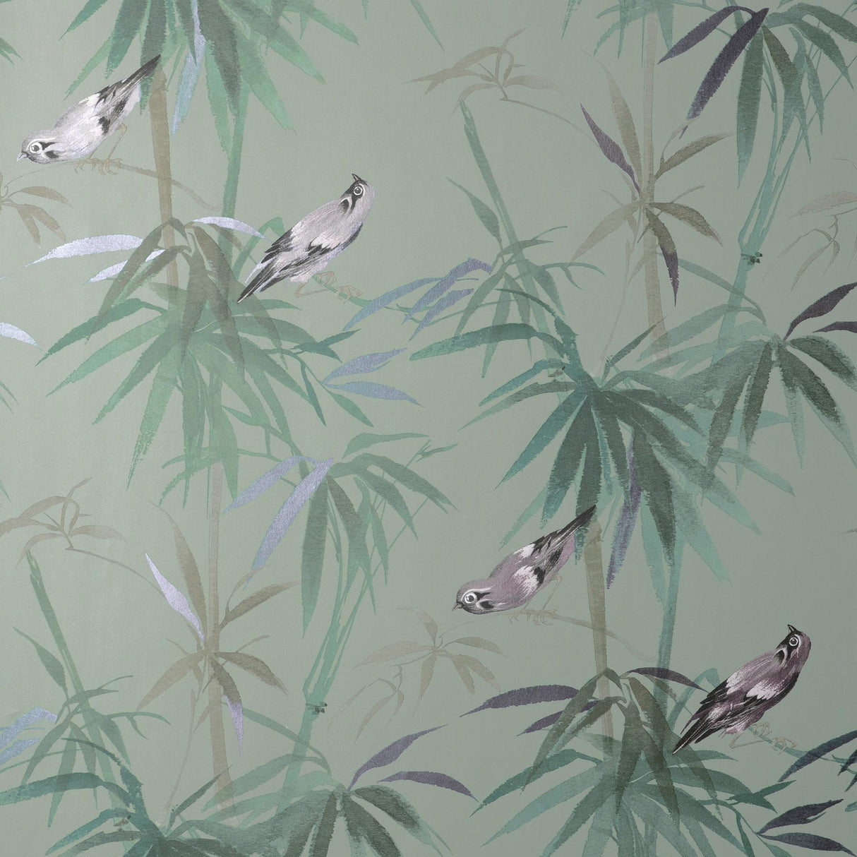 York Zella Green Bamboo Wallpaper