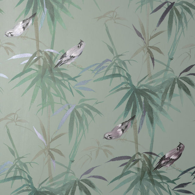 York Zella Green Bamboo Wallpaper