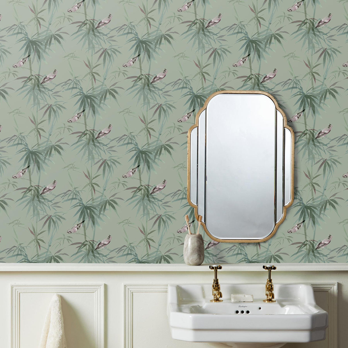 York Zella Green Bamboo Wallpaper