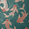 York Dashiell Teal Decorative Fish Wallpaper