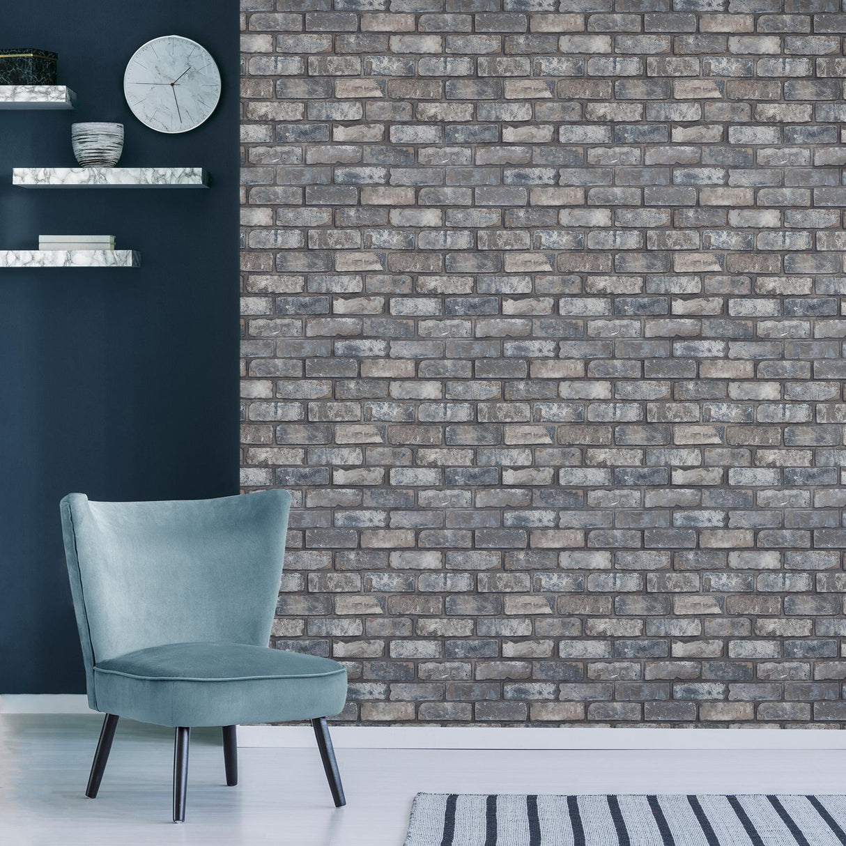 York Darren Grey Loft Brick Wallpaper