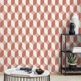 York Lindy Blush Retro Geo Wallpaper