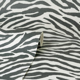 York Shoshana Black Modern Zebra Wallpaper