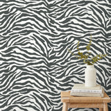 York Shoshana Black Modern Zebra Wallpaper