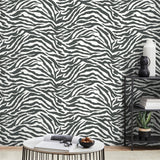 York Shoshana Black Modern Zebra Wallpaper