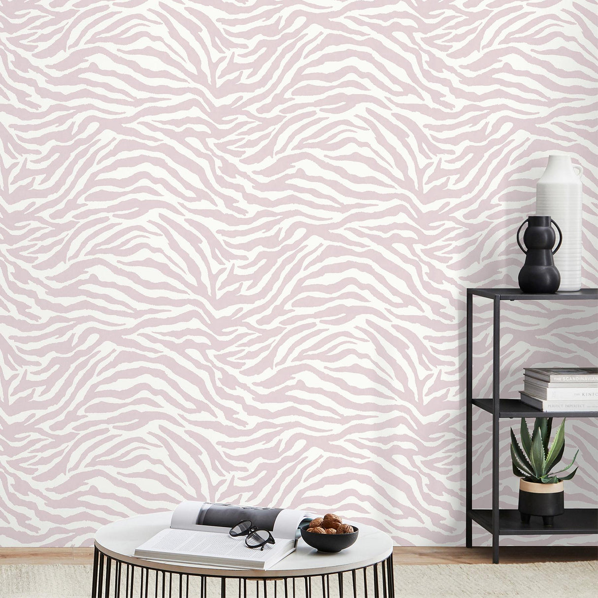 York Shoshana Pink Modern Zebra Wallpaper