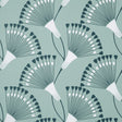 York Wilder Light Blue Fanning Flower Wallpaper