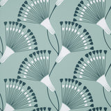 York Wilder Light Blue Fanning Flower Wallpaper
