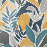 York Marisol Yellow Artistic Leaf Wallpaper