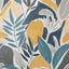 York Marisol Yellow Artistic Leaf Wallpaper
