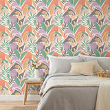York Marisol Pastel Artistic Leaf Wallpaper