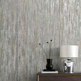 York Belen Grey Textured Stripe Wallpaper