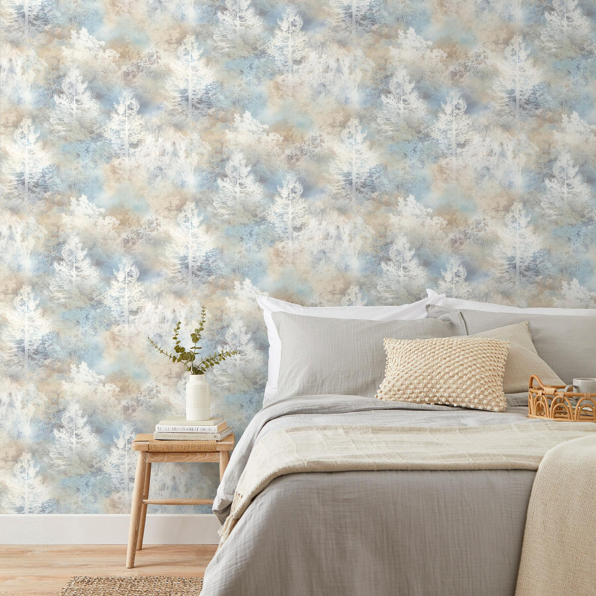 York Willem Blue Tree Wallpaper