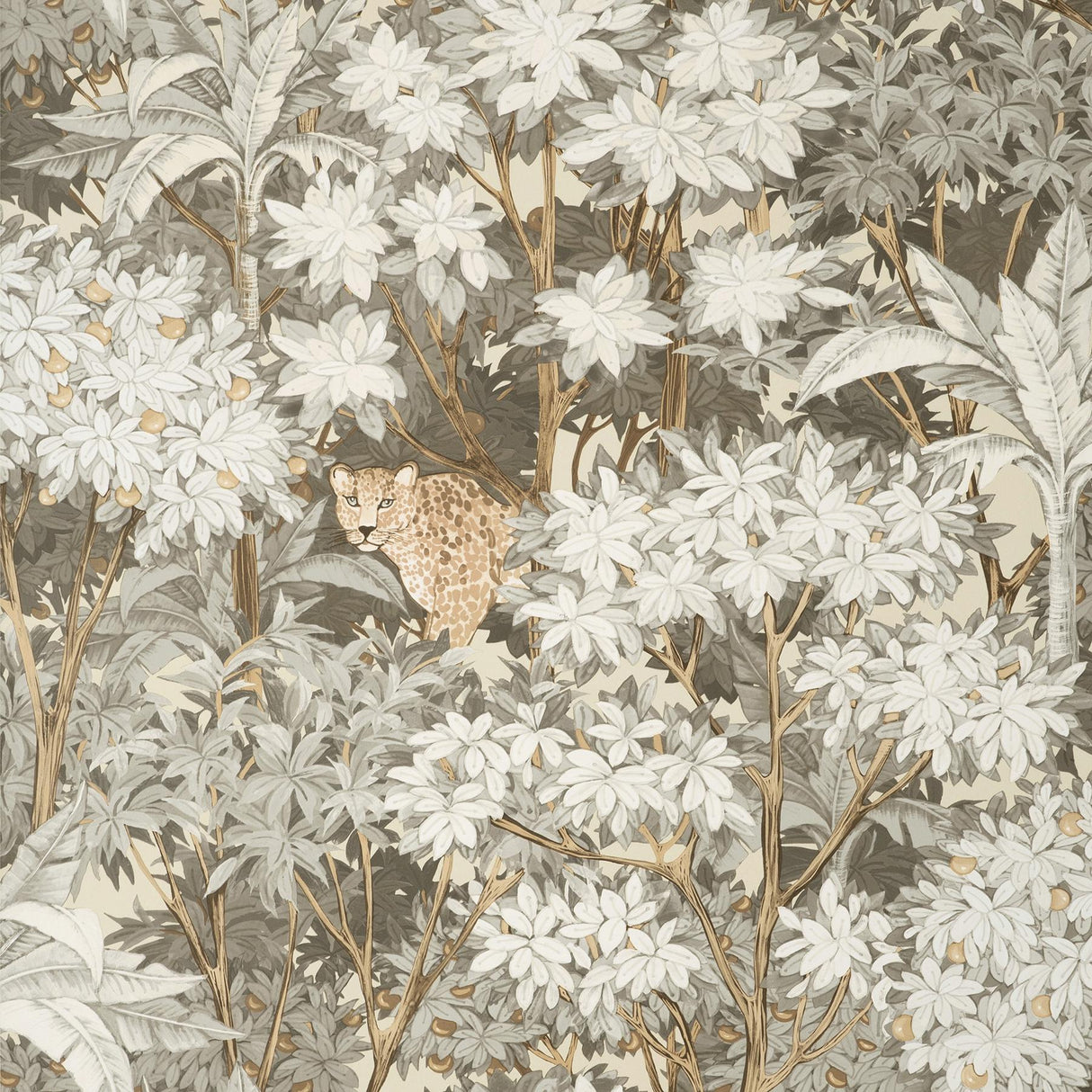 York Kamali Neutral Leopard Trees Wallpaper